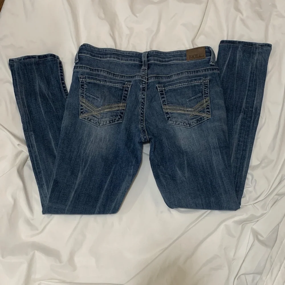BKE Women's Skinny Jeans in Blue - Picture 3 of 5